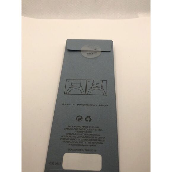Skagen Watch Band Replacement 2 Piece Leather SKB2056 In Packaging White PY31 - Picture 4 of 4